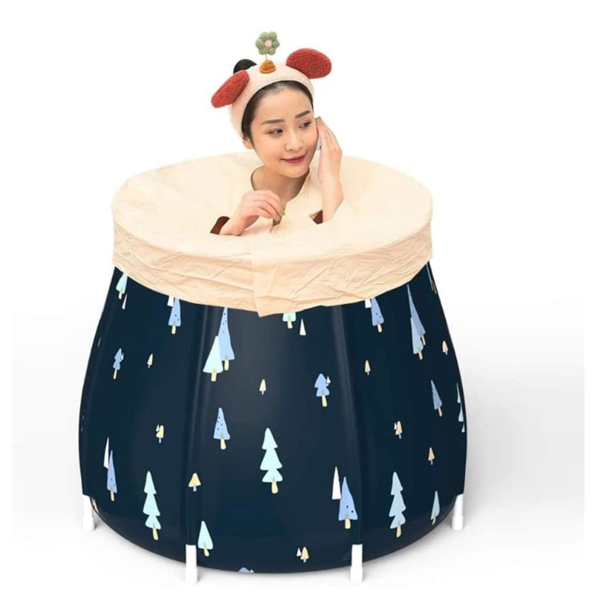 Zertylre Portable Foldable Bathtub for Adults, Soaking Tub for Shower Stall, Separate Family Bathroom SPA Hot Bath Tub, Efficient Maintenance of Temperature, Ideal for Hot bath ice bath - Medaid International