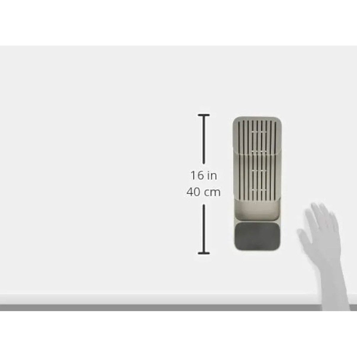Store Kitchen Drawer Organizer Tray for Knives Knife Block, Gray - Medaid