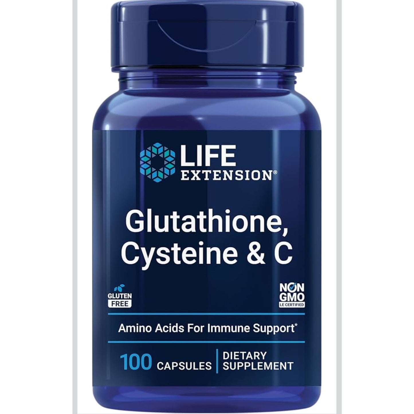 Life Extension Glutathione, Cysteine & C, 500 mg of Vitamin C, Powerful antioxidant Supplement to Support Liver Health, Gluten-Free, Non-GMO, 100 Capsules - Medaid International