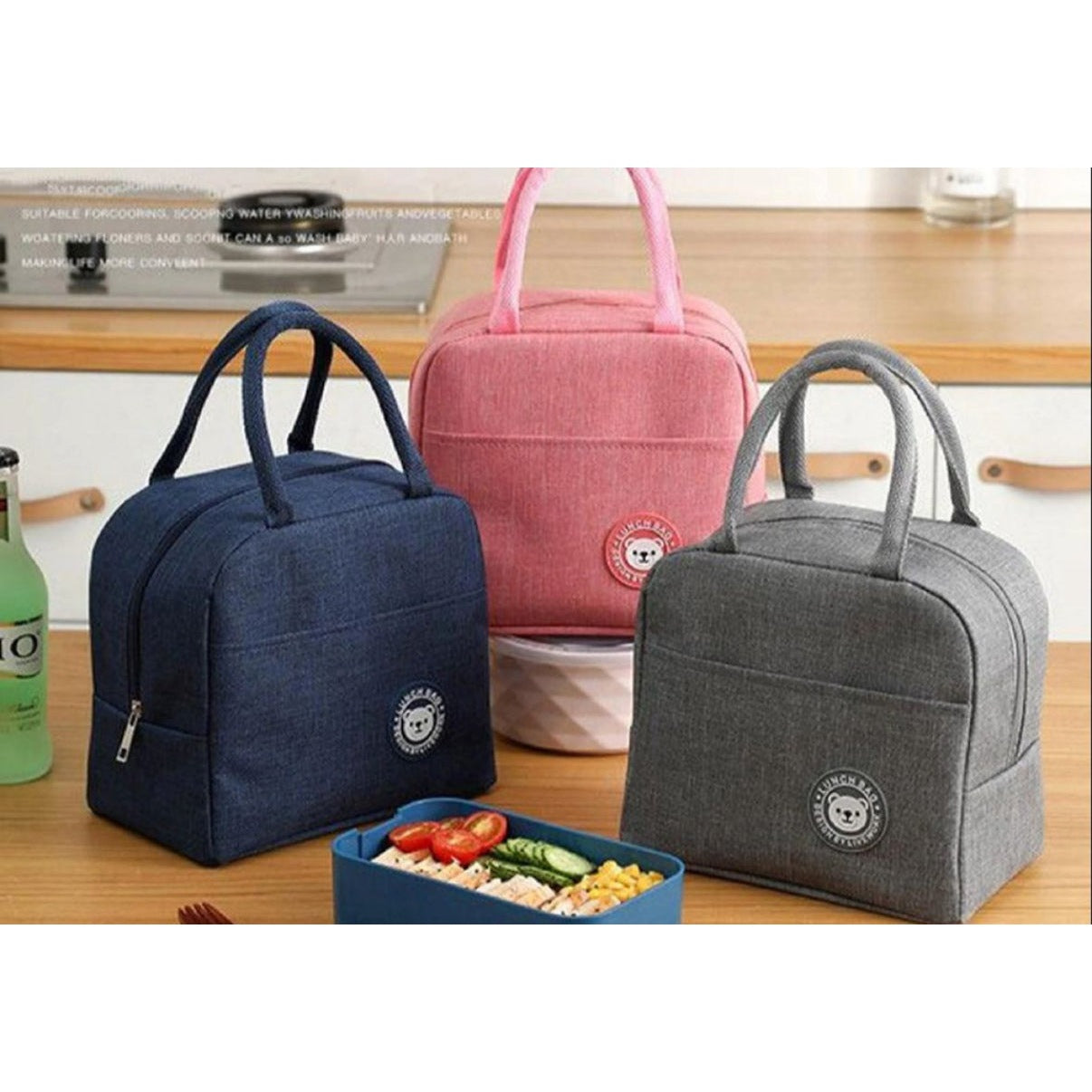 Thermal/Lunch Bag Gray 1 piece - Medaid International