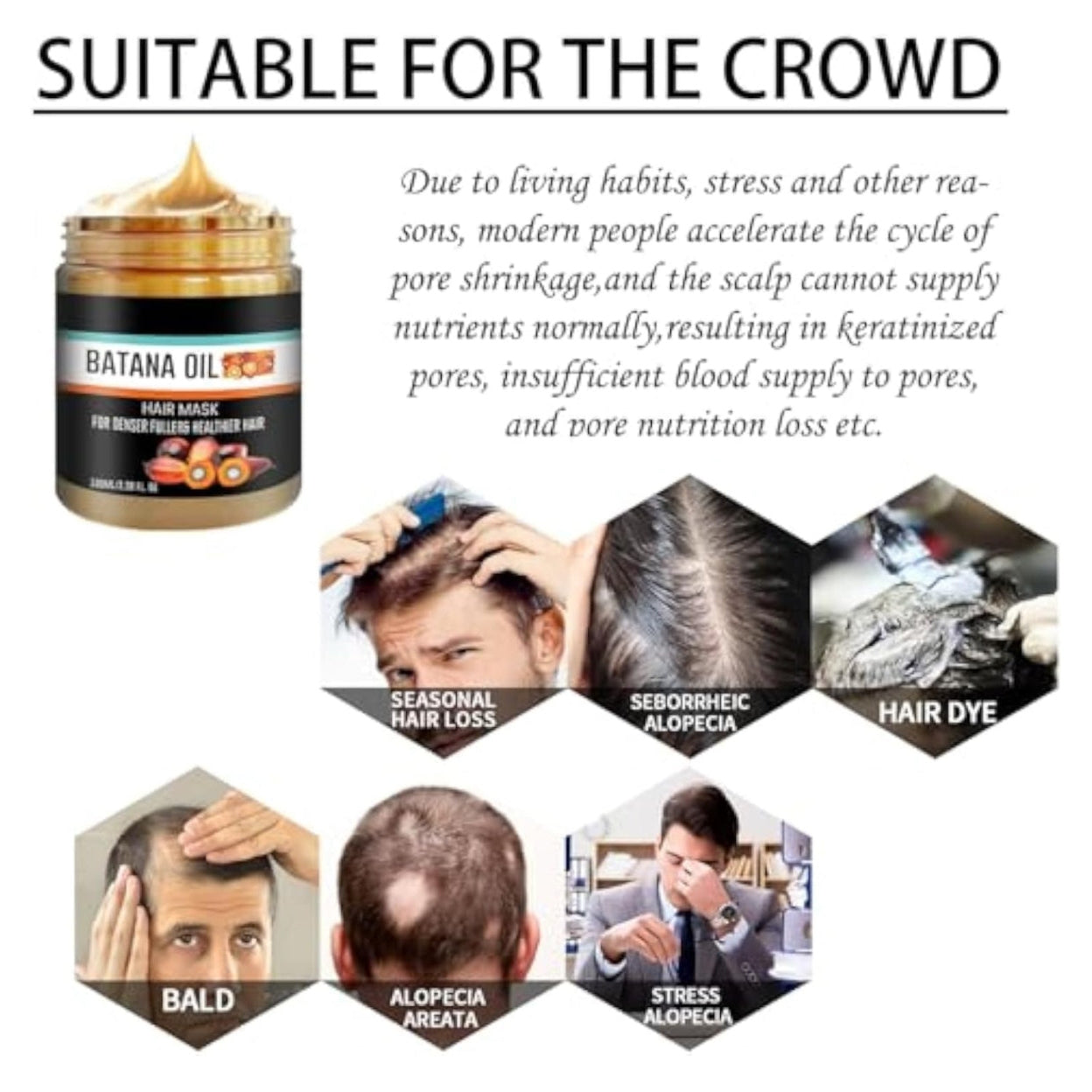 YBW Batana Oil for Hair Growth and Nourishment (100G), YBW Natural Batana Oil to Prevent Hair Loss, Eliminates Split Ends for Men and Women - 100g - Medaid International