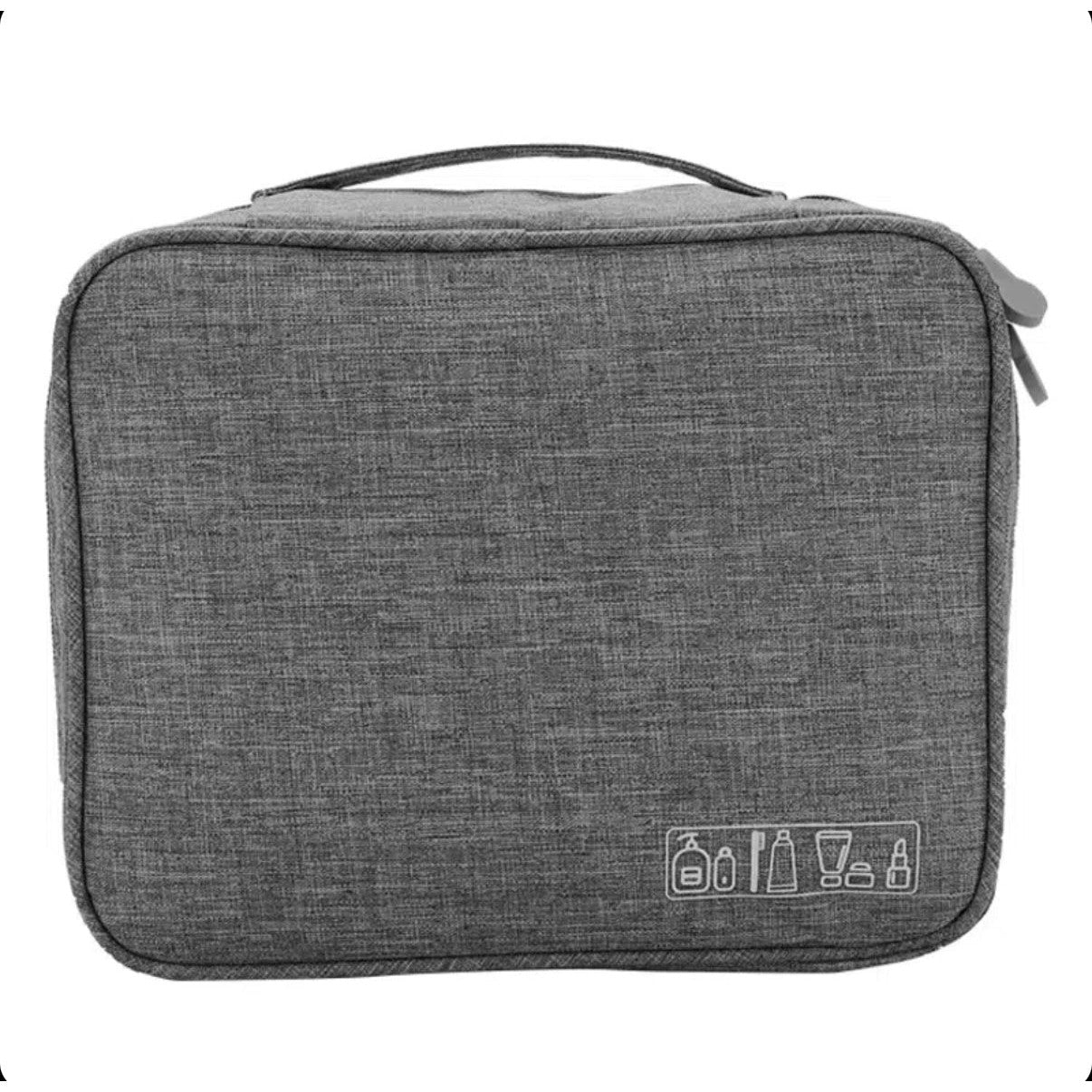 23 CM, Travel Toiletry Organizer Bag with Zipper and Comfortable Handle, Waterproof Storage Bag for Makeup, Cosmetic, Accessories - Medaid International