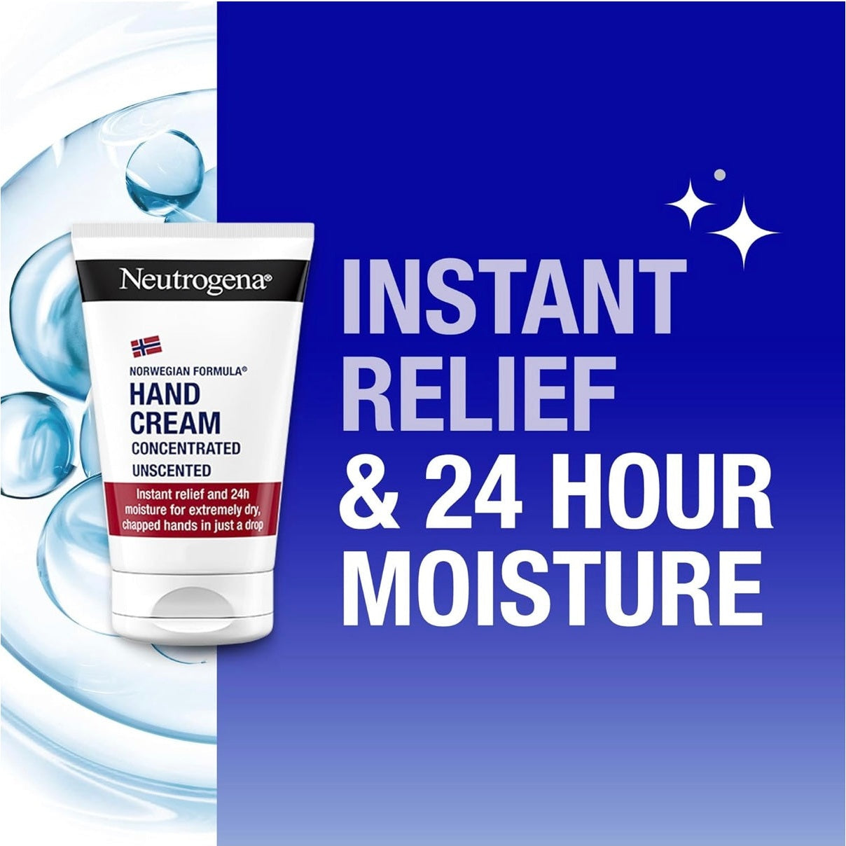 Neutrogena Norwegian Formula Concentrated Unscented Hand Cream with Glycerin and Vitamin E (1x 50ml), Immediate and Lasting Relief from Dry Skin and Chapped Hands. - Medaid International