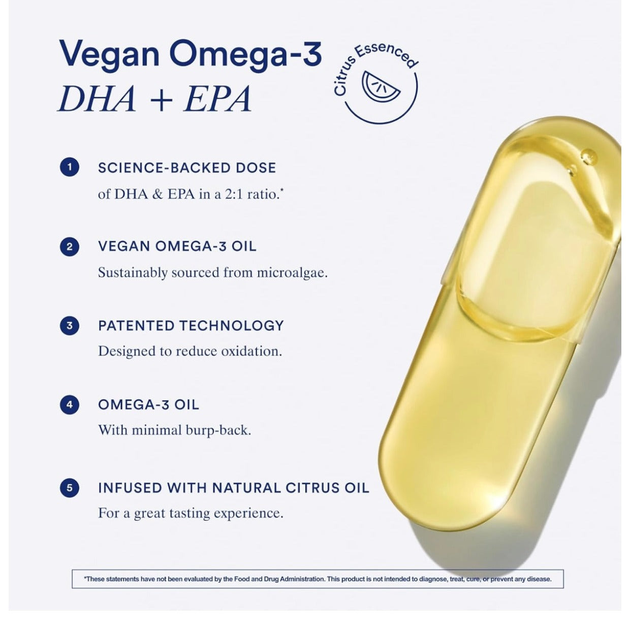 Ritual Omega 3 - Vegan - Science-Backed Dose of DHA & EPA Fatty Acids in 2:1 Ratio, Bioavailable, Brain and Heart Health Support, Minimal Burp-Back, Sustainably Sourced Microalgae, 30 Day Supply - Medaid International