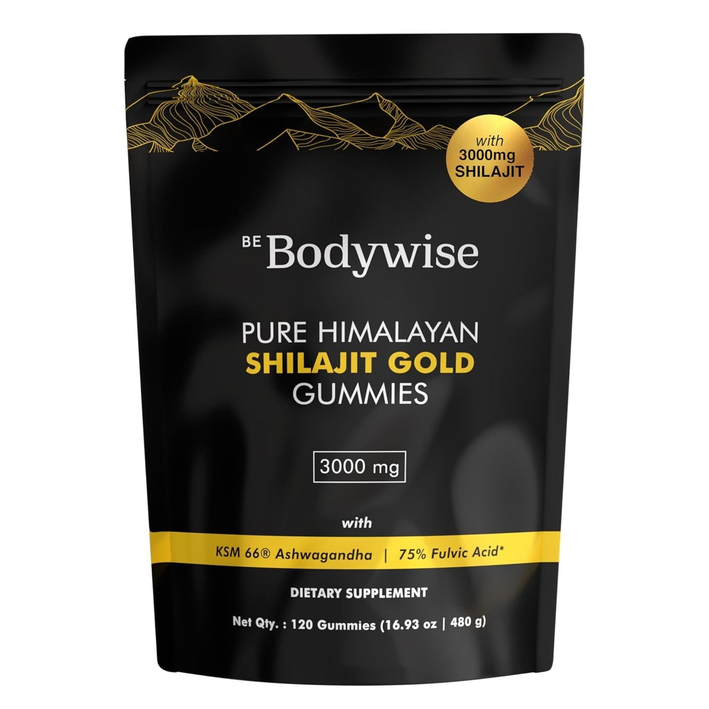 Be Bodywise Pure Himalayan Shilajit Gummies Gold I No Added Sugar I Ashwagandha - Medaid International