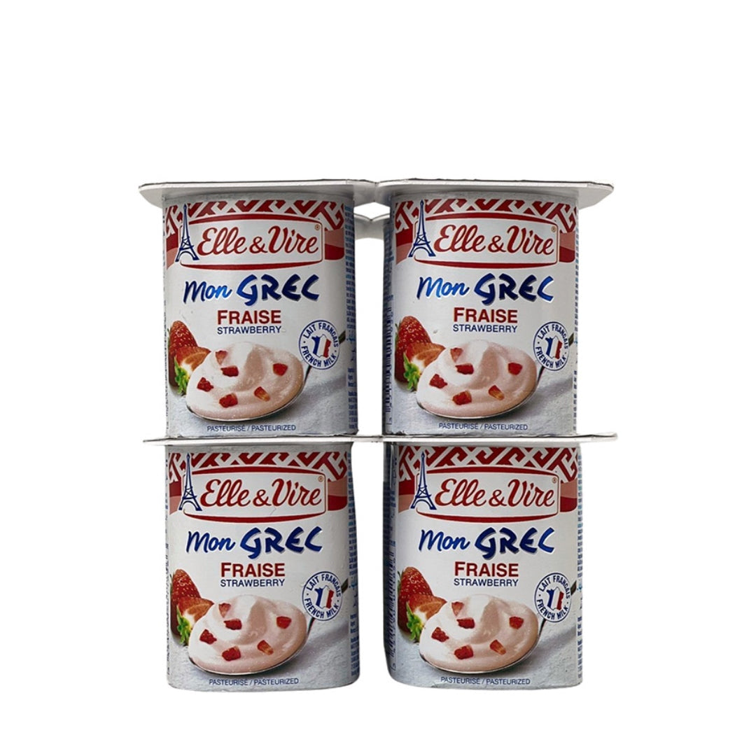 Elle&Vire Mon Grec A La Francaise Strawberry - 4 Pack - Medaid International