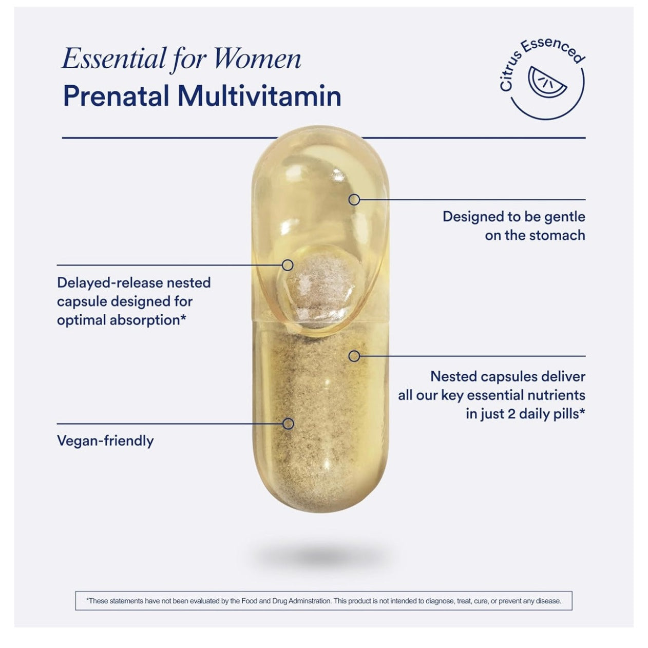 Ritual Essential for Women Prenatal Multivitamin: Folate & Choline for Neural Tube Support, Omega-3 DHA for Fetal Brain Development, Iron, Calcium-Helper D3 & K2, Non-GMO, Vegan, Citrus, 30 Days - Medaid International