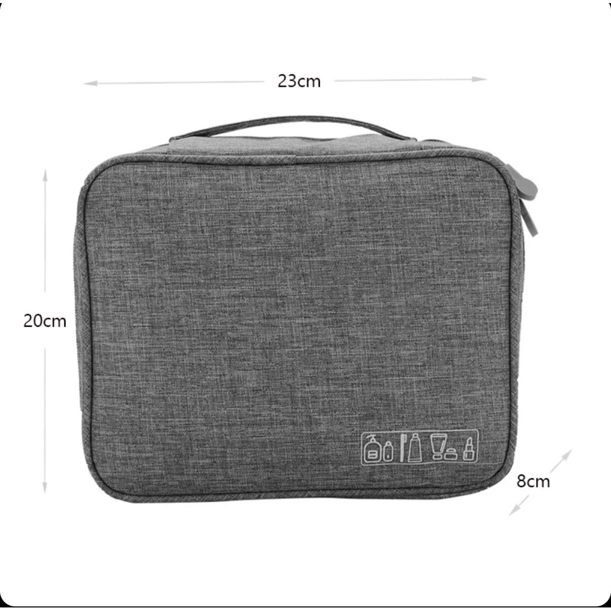 23 CM, Travel Toiletry Organizer Bag with Zipper and Comfortable Handle, Waterproof Storage Bag for Makeup, Cosmetic, Accessories - Medaid International