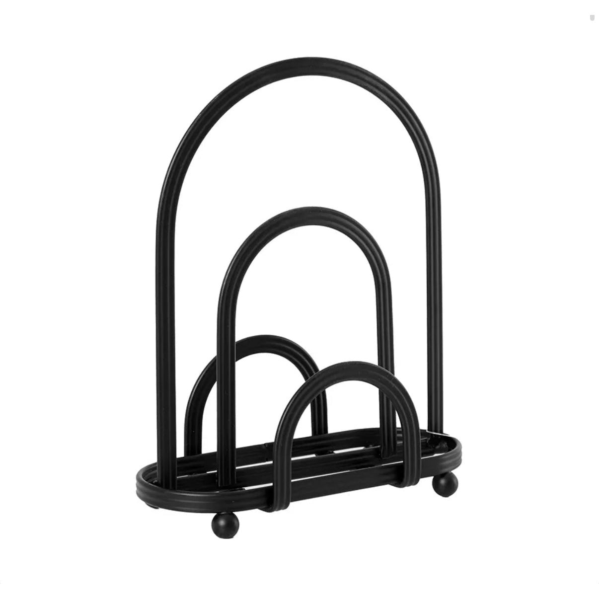 Iron Napkin Holder Freestanding Tissue Dispenser Organizer Paper Serviette Holder for Home Kitchen and Countertop Black - Medaid International