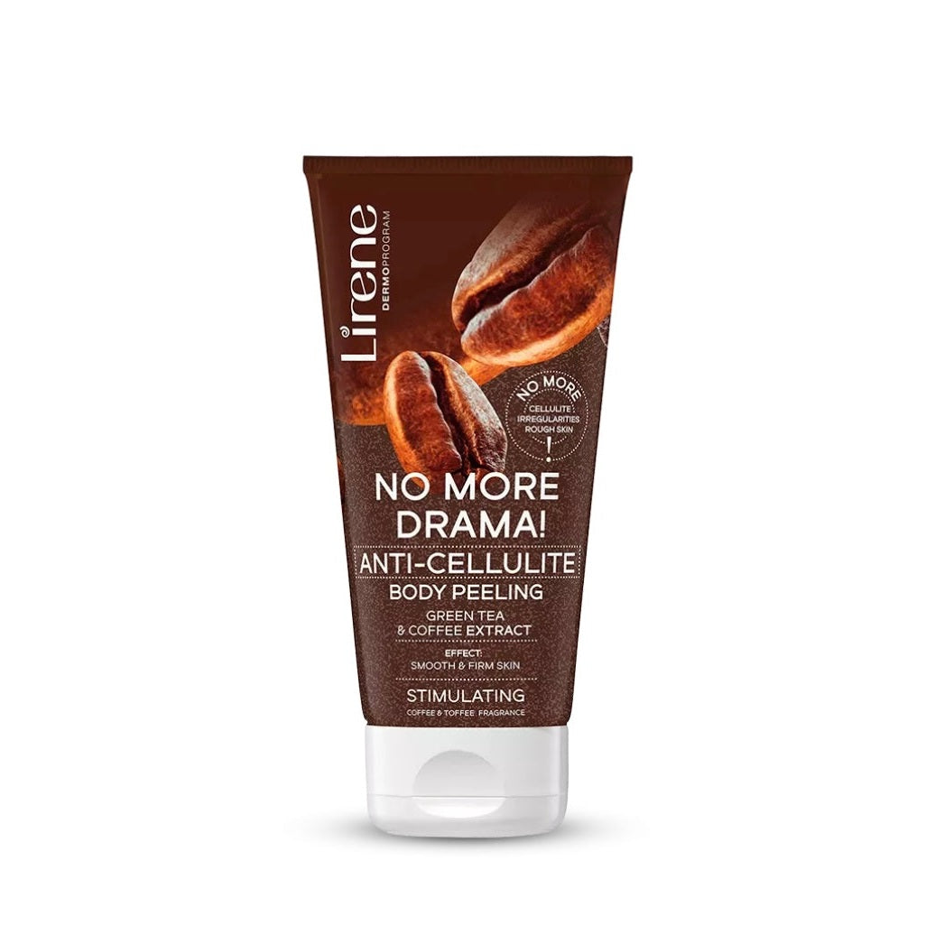 Lirene Anti-cellulite sugar body peeling with green tea & coffee extract NO MORE DRAMA! 175 ml - Medaid International