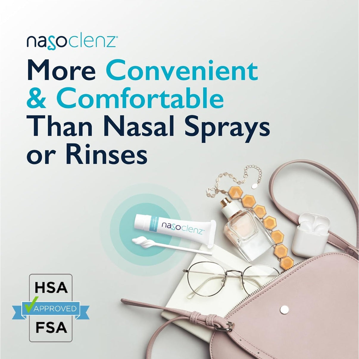 Nasal Cleansing Kit – Gentle Wand & Nasal Antiseptic Gel, Nose Cleaner and Nasal Moisturizer for Dry Nose & Sinus Relief (Unscented 15 Count, up to 120 uses) - Medaid International