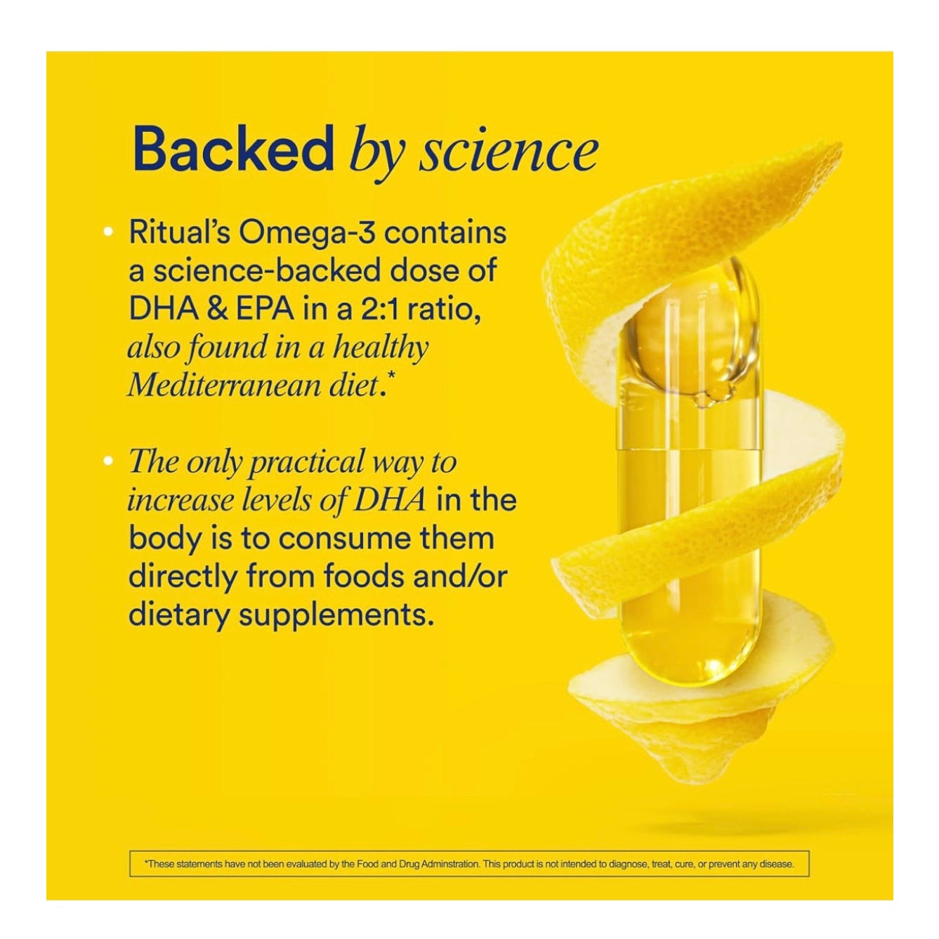 Ritual Omega 3 - Vegan - Science-Backed Dose of DHA & EPA Fatty Acids in 2:1 Ratio, Bioavailable, Brain and Heart Health Support, Minimal Burp-Back, Sustainably Sourced Microalgae, 30 Day Supply - Medaid International