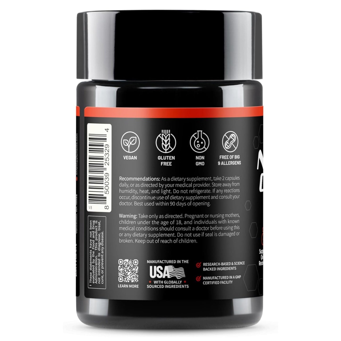 Snap Supplements Nitric Oxide Booster Supplement with L Arginine and L Citrulline Essential Amino Acids and Ginseng Root, Energy, Heart Heal - Medaid International