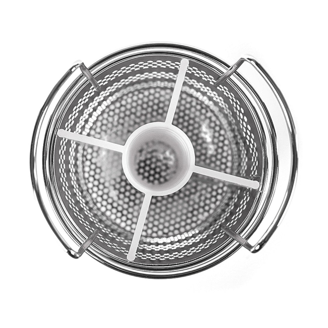 5 Compartments Stainless Steel Round Cutlery Holder with Removable Divider Organizer Stand Self Draining Tableware Utensil Storage Box Holder Silver - Medaid International