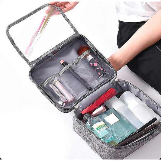 23 CM, Travel Toiletry Organizer Bag with Zipper and Comfortable Handle, Waterproof Storage Bag for Makeup, Cosmetic, Accessories - Medaid International