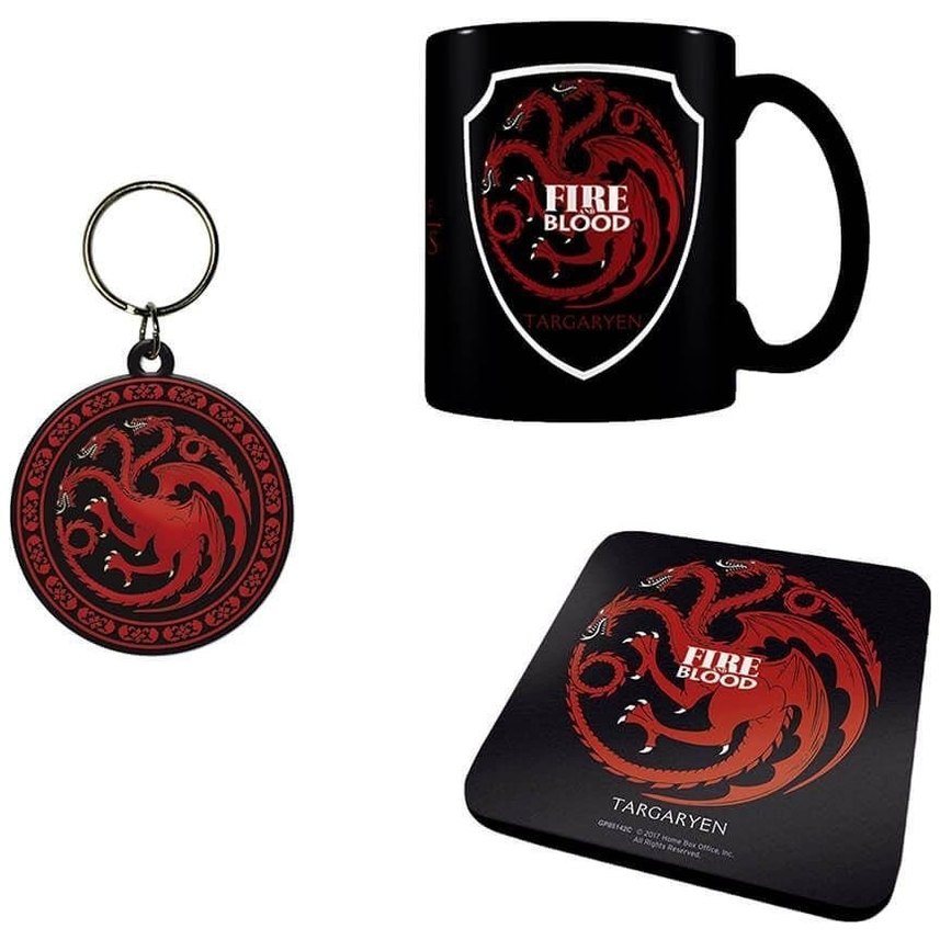 GAME OF THRONES - TARGARYEN (MUG COASTER & KEYCHAIN) By Pyramid - Medaid International