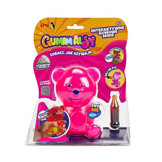 RUBBERY SQUEEZABLE GUMMY-BEAR SHAPE PINK COLOR - Medaid International