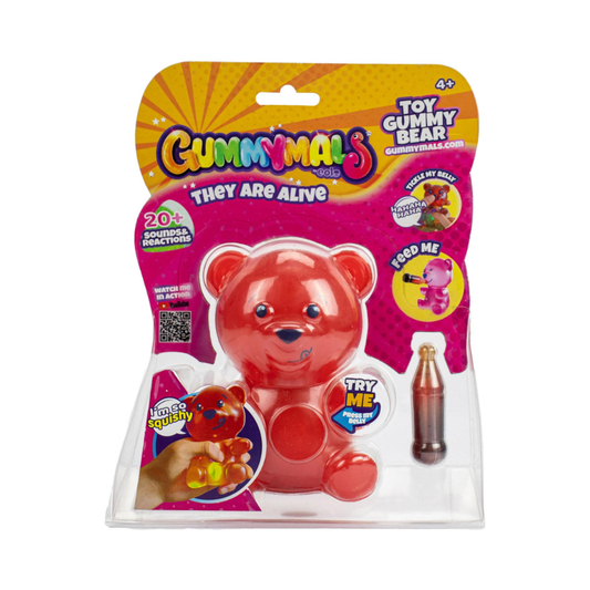 RUBBERY SQUEEZABLE GUMMY-BEAR SHAPE RED COLOR - Medaid International