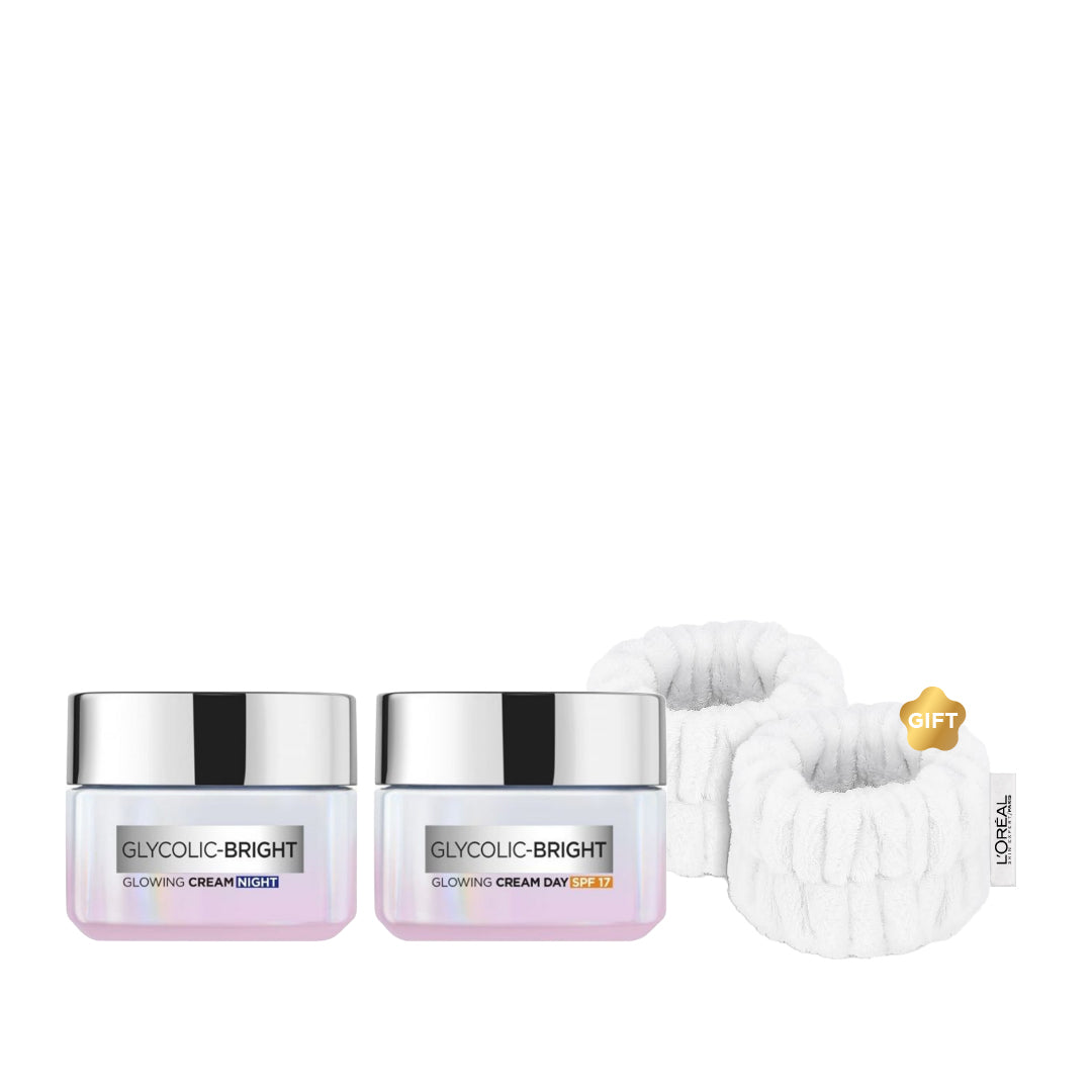 -20% FREE Wrist Band L'Oreal glycolic bright day + night cream 50ml - Medaid International