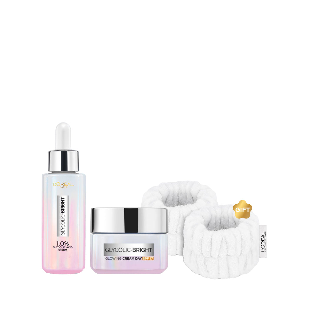 -20% FREE Wrist Band L'Oreal Glycolic Bright Serum + Day Cream - Medaid International