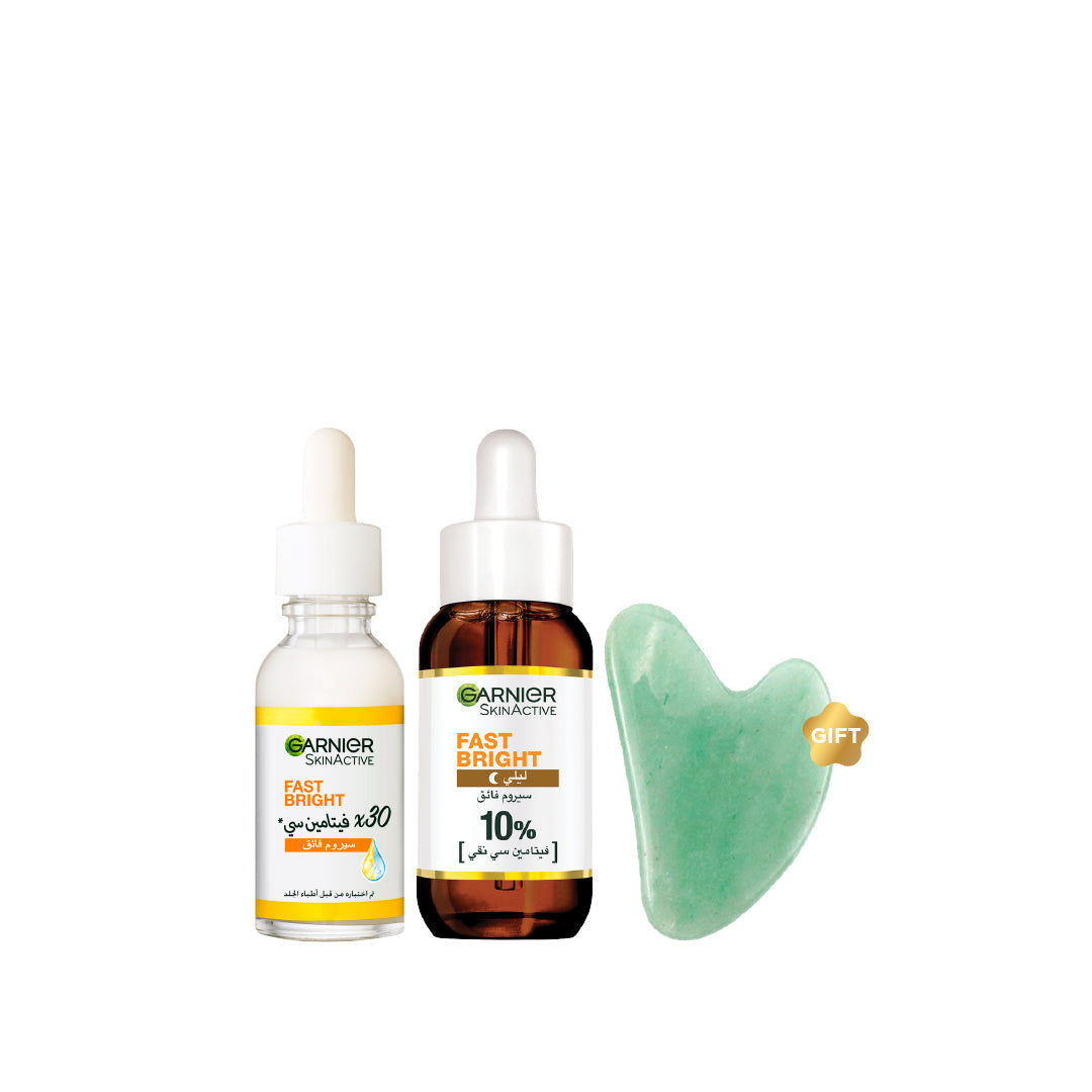 -20% FREE Gua Sha Garnier Fast Bright Day & Night Serums - Medaid International