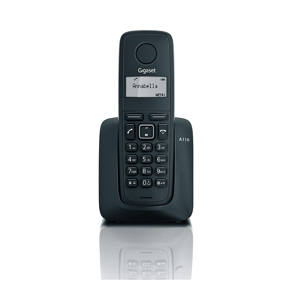Cordless Phone, A116 - Black - Medaid International