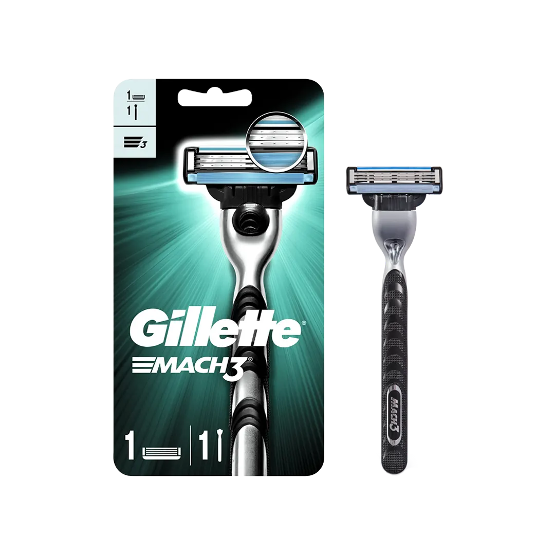 Gillette Mach 3 Razor With Handle - Medaid