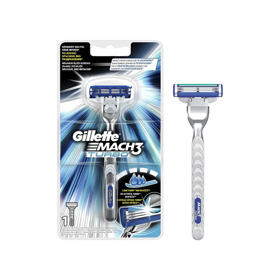 Gillette Mach 3 Turbo Razor With Handle - Medaid