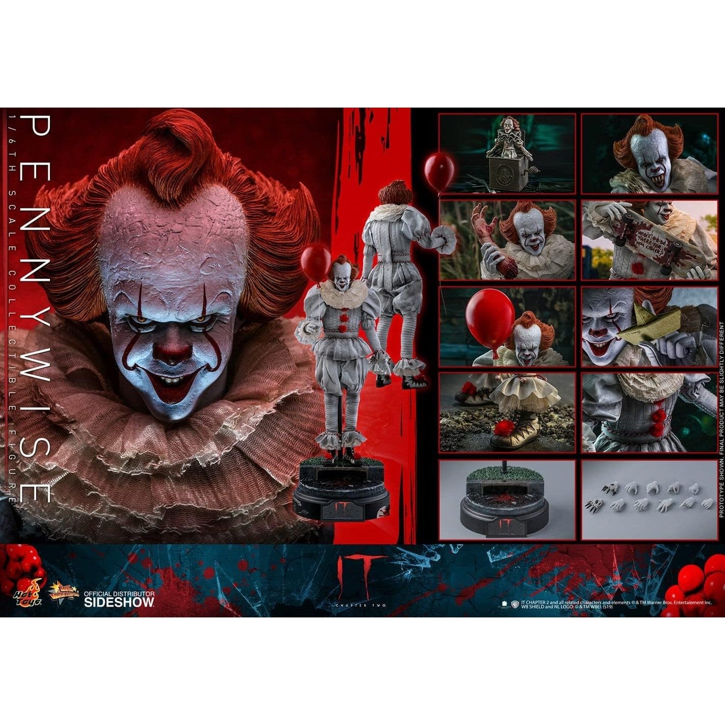IT PENNYWISE CH 2 1/6 Scale Action Figure By Hot Toys - Medaid International