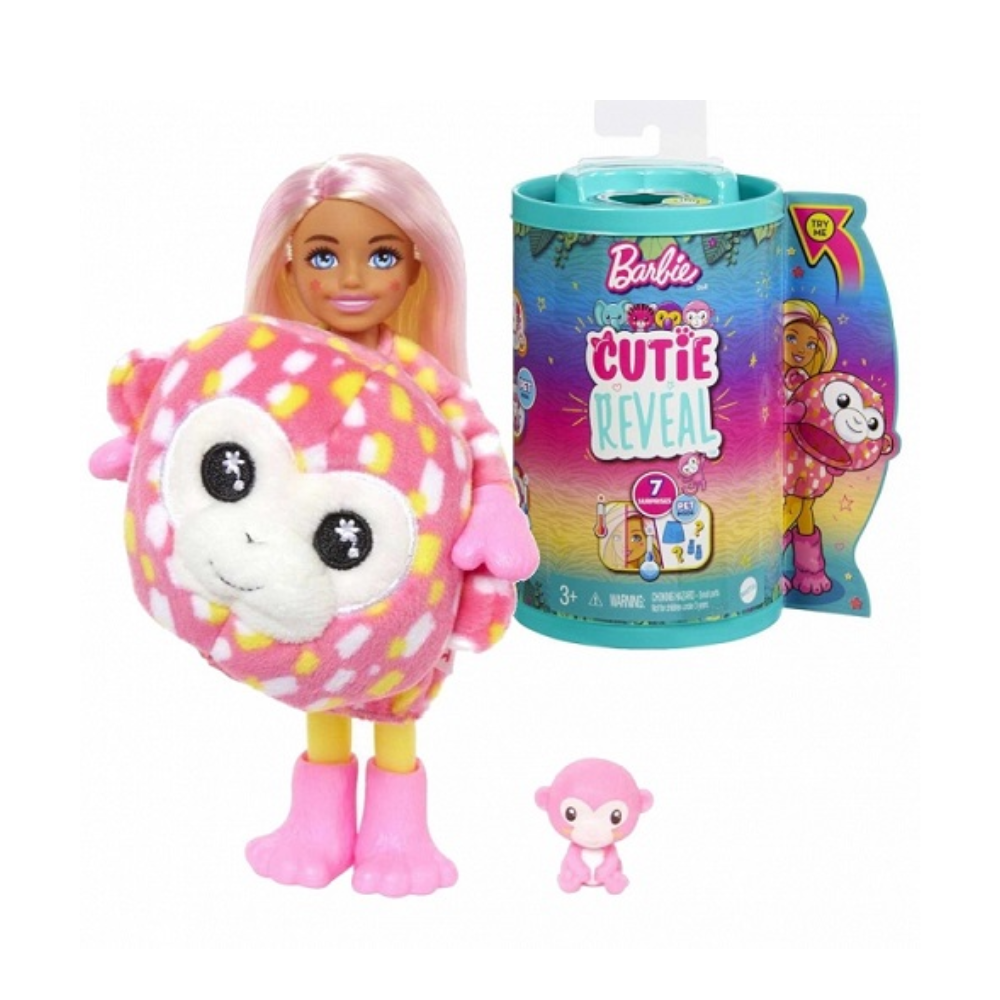 Barbie Chelsea Cutie Reveal Chelsea Jungle Friends Series by mattel - Medaid International