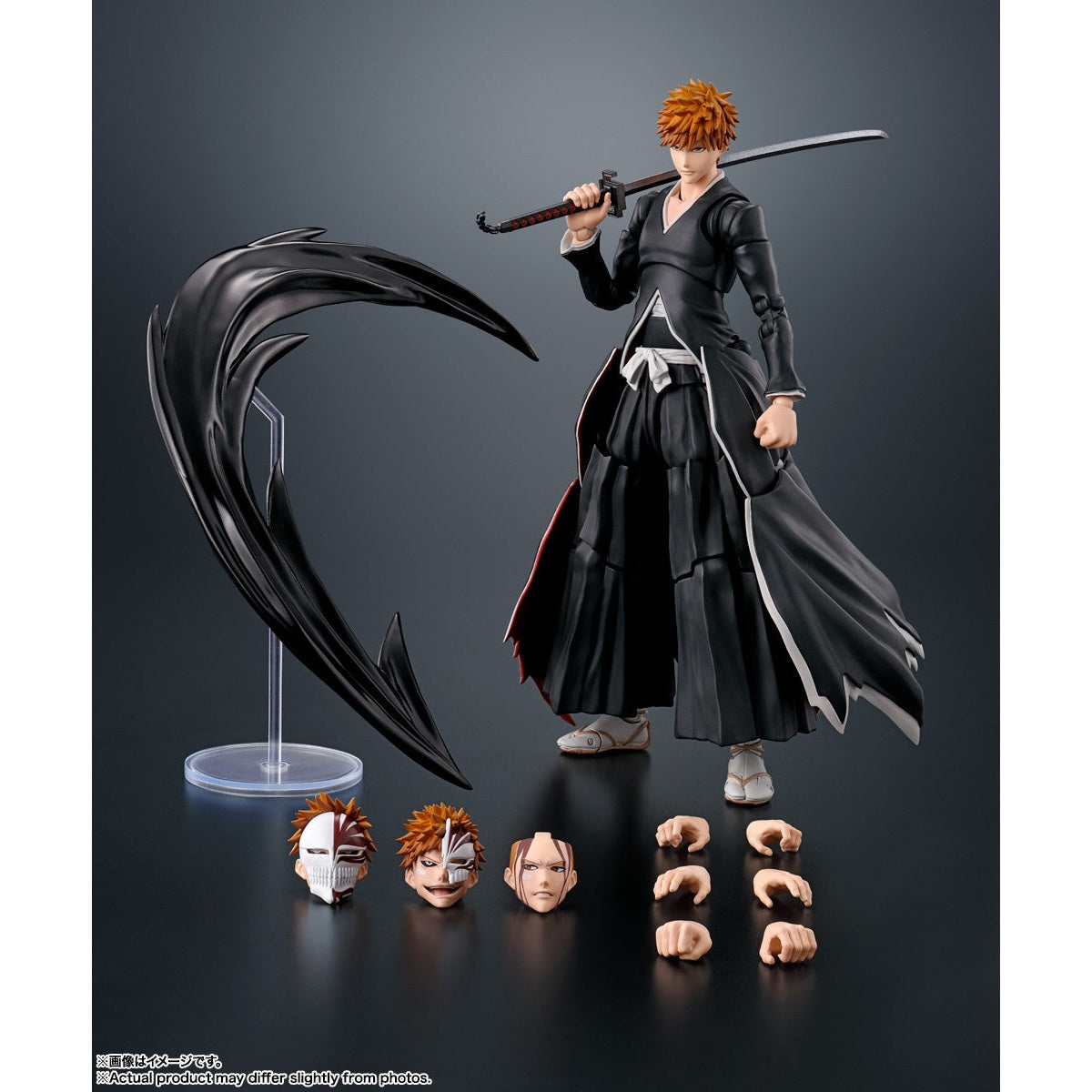 Bleach Ichigo Kurosaki (Getsugatensho Ver.) S.H.Figuarts Action Figure By Bandai Tamashii - Medaid International