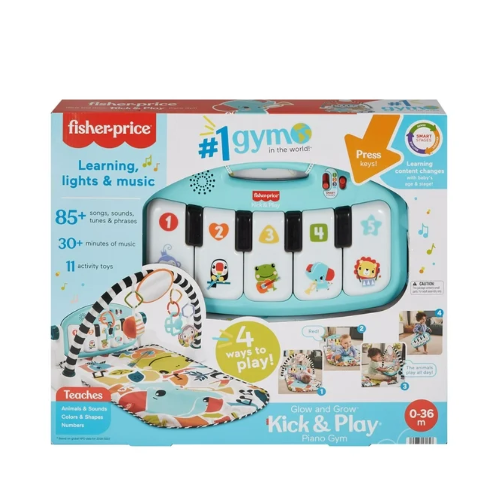 Glow & Grow Kick & Play Piano Gym Green By Mattel - Medaid International