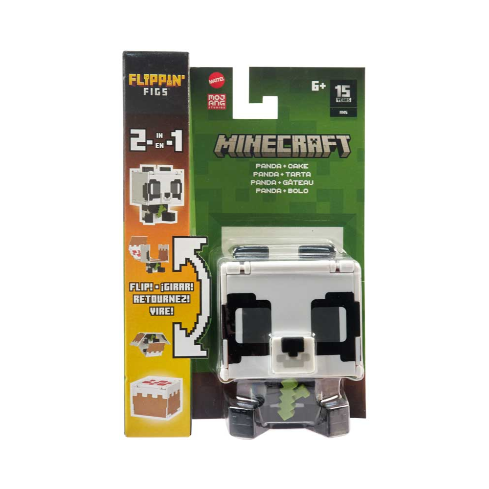 Minecraft Flippin' Figures PANDA + CAKE By Mattel - Medaid International