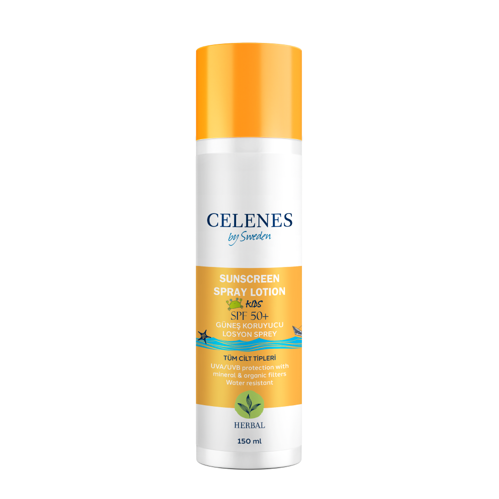 Celenes Herbal Full Protection & Natural Sunscreen Spray Lotion For Kids SPF 50+ - 150 ml - Medaid International