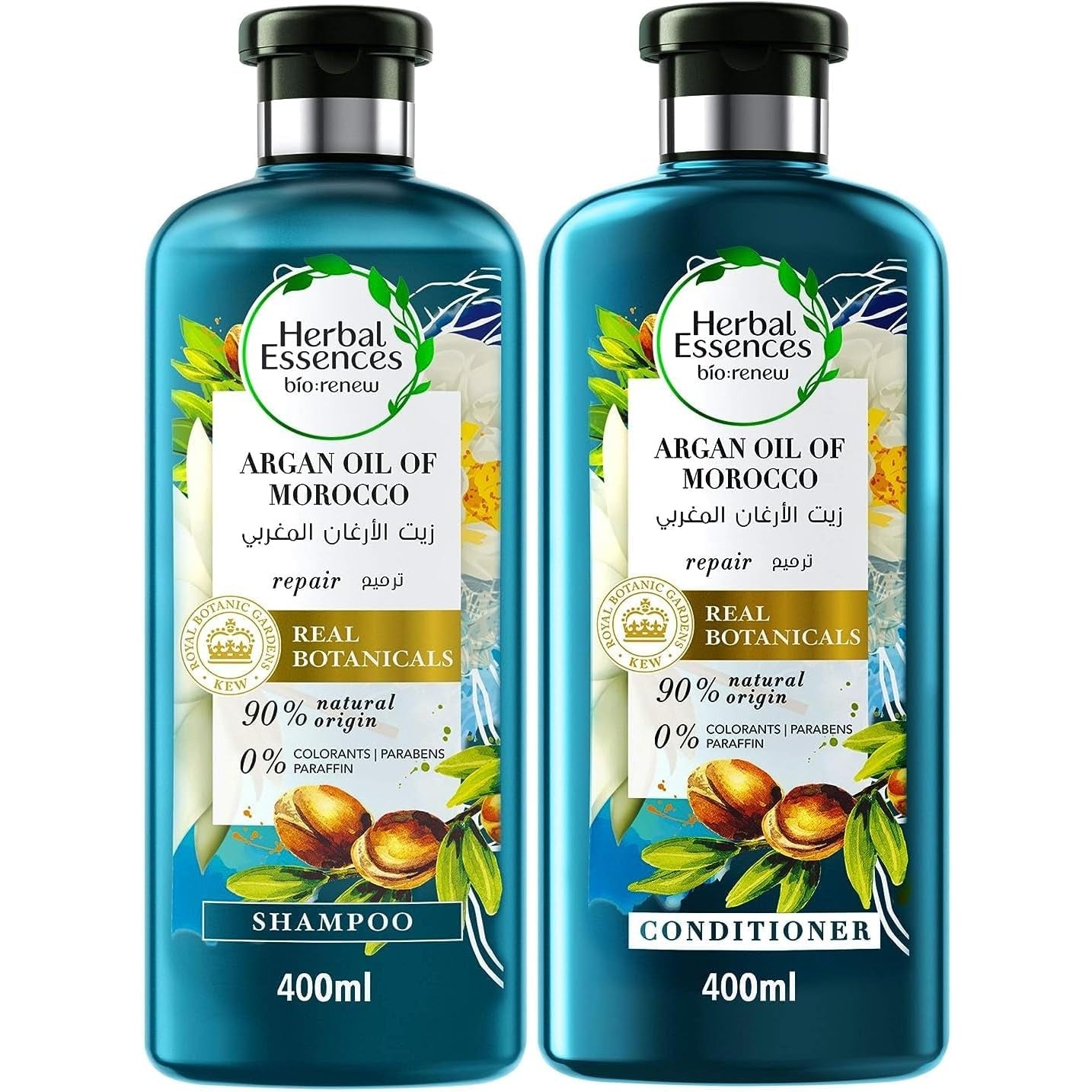 Herbal Essences Bio Renew, Argan Oil of Morocco, Shampoo 400ml + Conditioner 400ml - Medaid