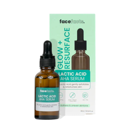 Face Facts Glow & Resurface Lactic Acid Facial Serum - Medaid