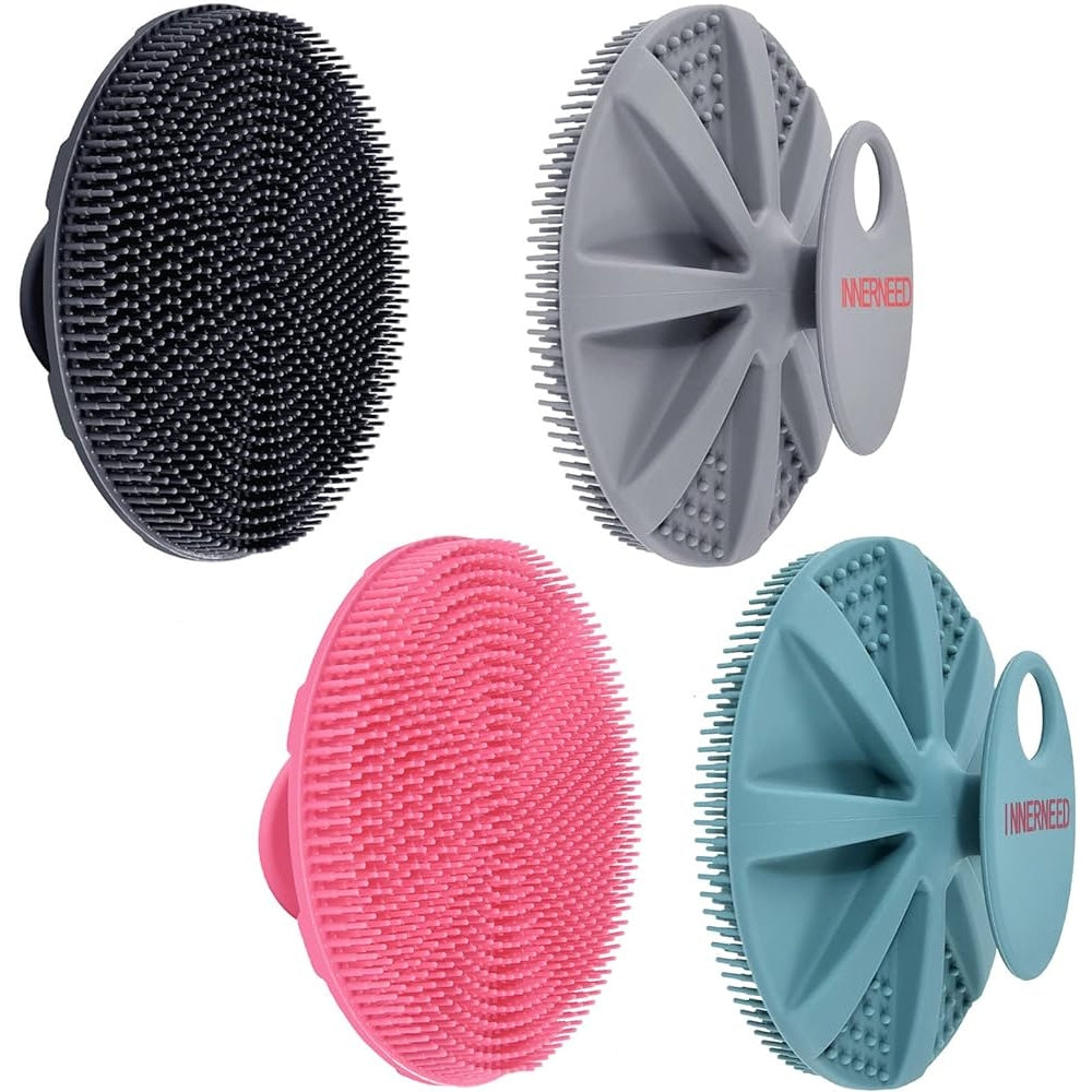 INNERNEED Soft Silicone Body Scrubber Shower Brush- Family Pack ( Set of 4 ) - Medaid International