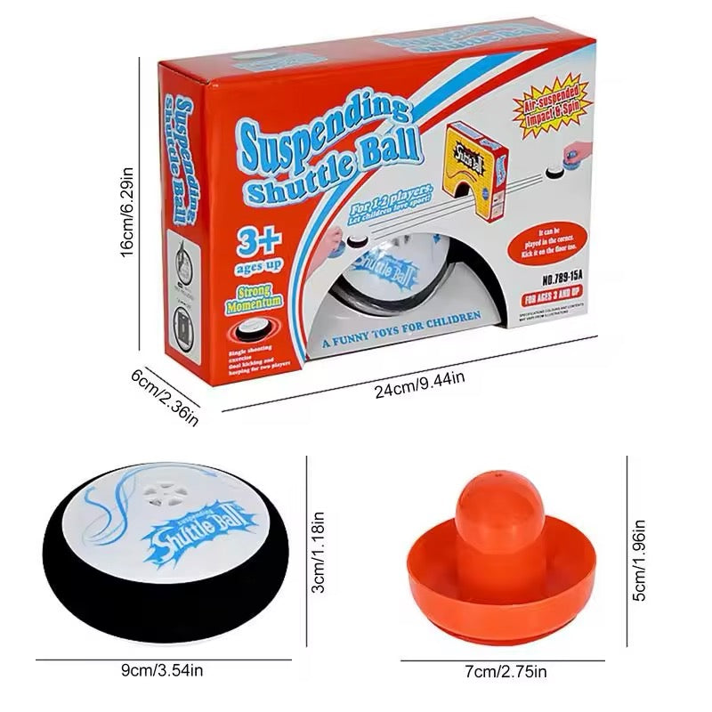 Air Hockey Hover Puck Mini Electric Floating Hockey With 2 Blue Air Hockey Pushers - Medaid International