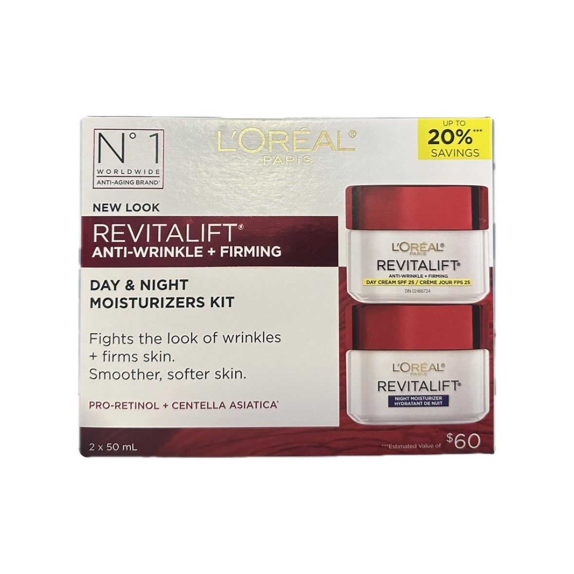 LOREAL Revitalift Anti-Wrinkle + Firming Day Moisturizer with SPF25 Kit - Medaid International