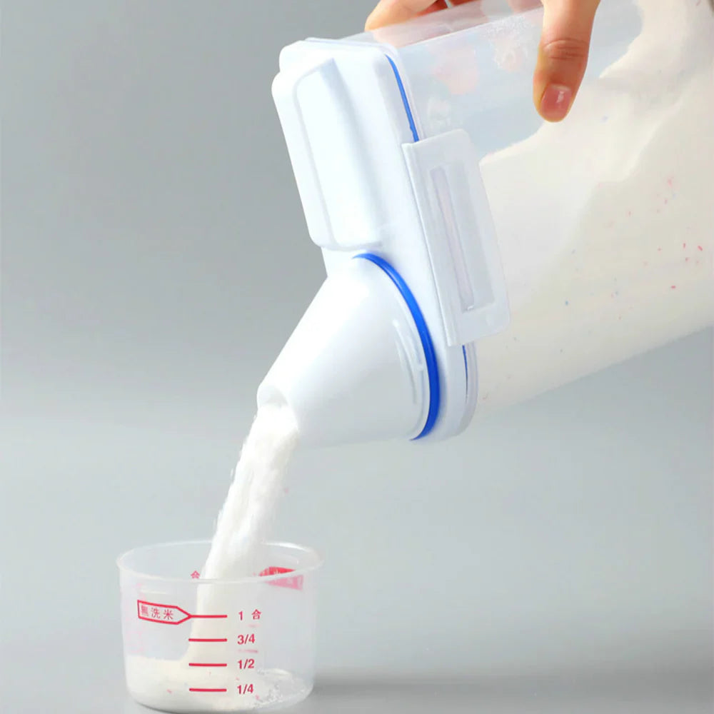 1 KG Food Storage Container - علبة تخزين طعام مع مكيال - Medaid International