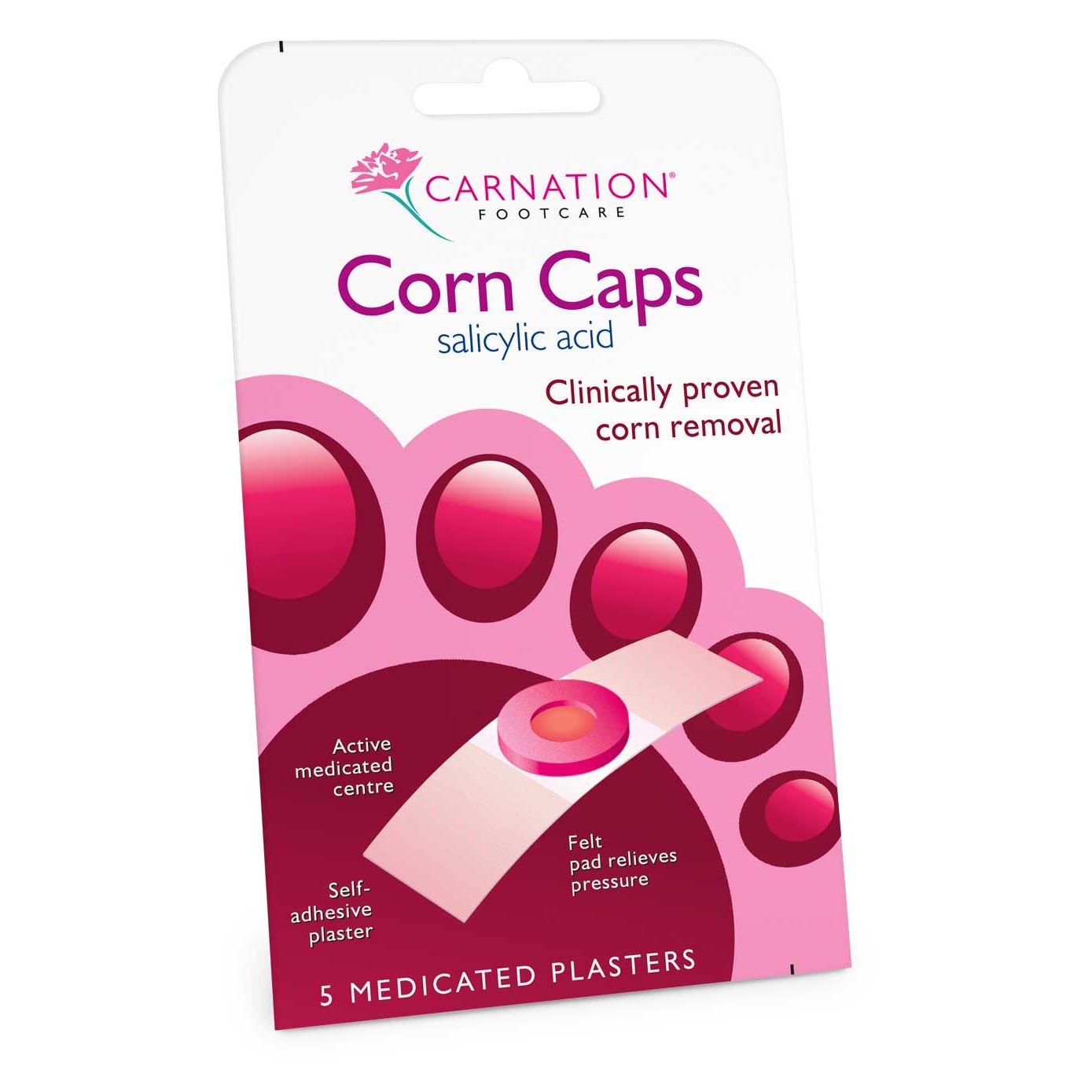 Corn caps carnation 5 medicated plasters - Medaid International