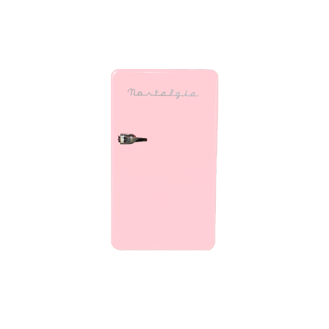 One Door Retro Fridge, 90L Pink - Medaid International
