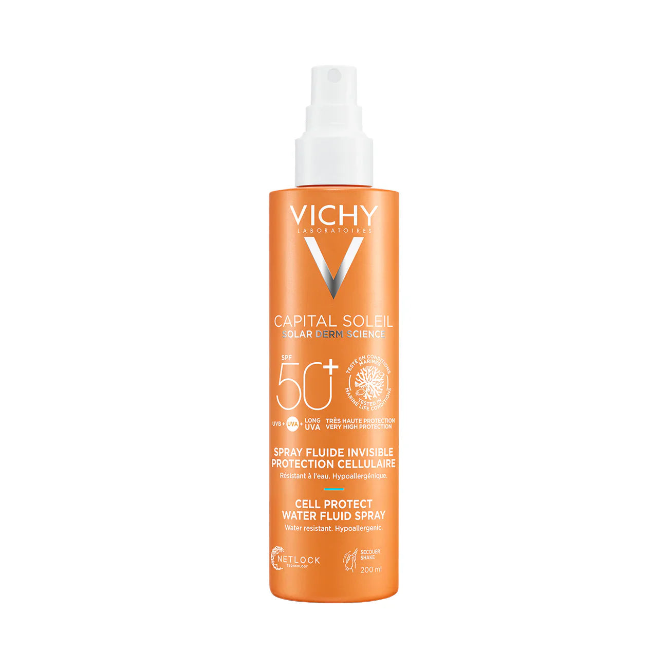 VICHY Capital Soleil Cell Protect Water Fluid Spray SPF50+ 200ML - Medaid International