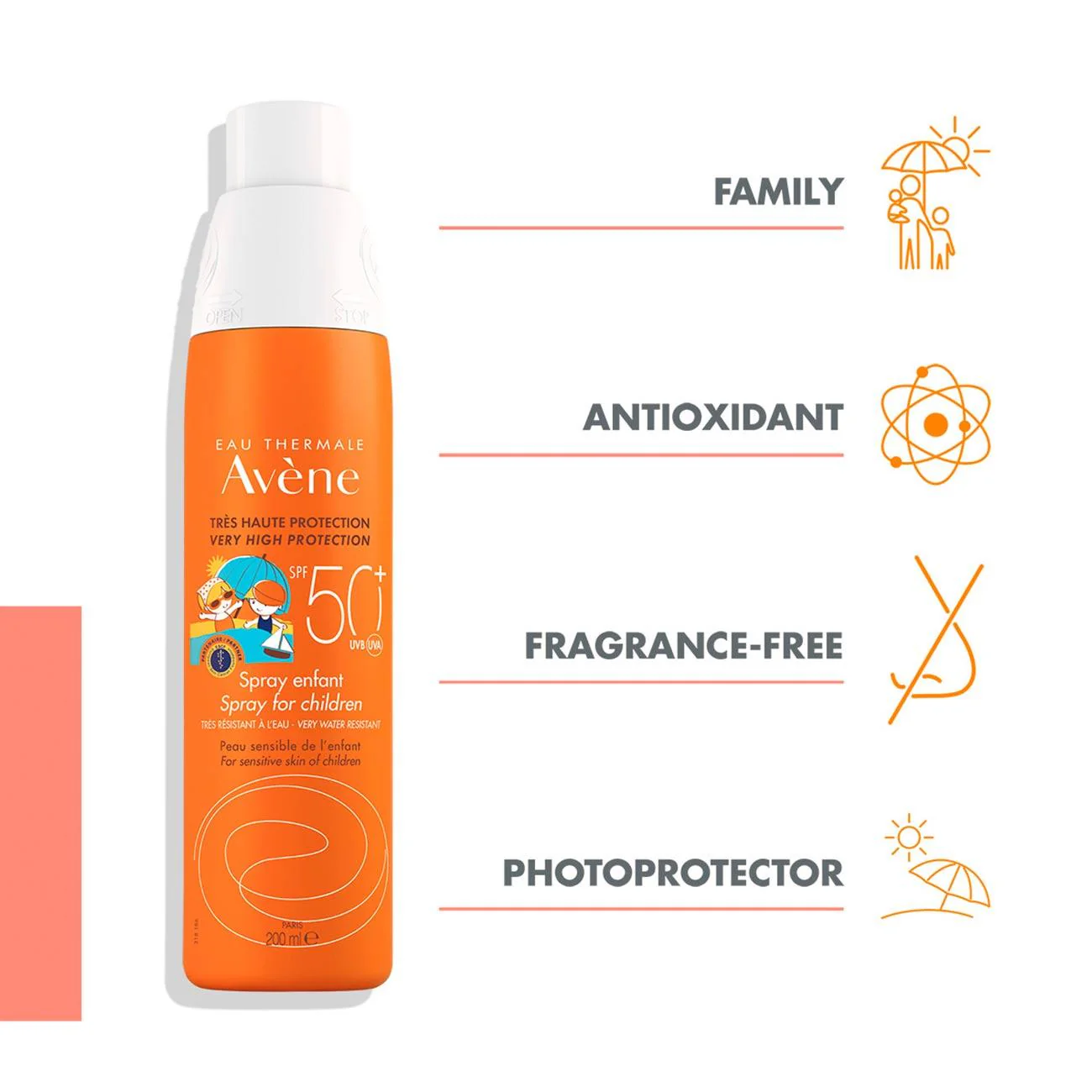 AVENE very high protection spray for children SPF50 200ML - Medaid International