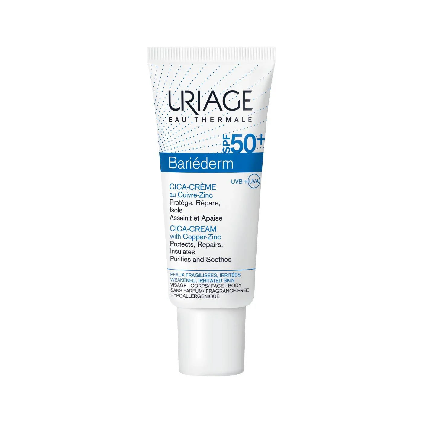 URIAGE Bariéderm Cica-Cream with Copper-Zinc SPF50+ - Weakened Irritated Skin - Medaid International