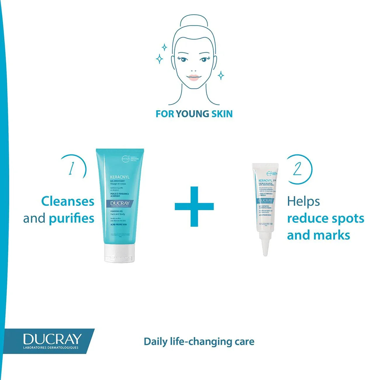 DUCRAY Keracnyl PP Anti-Blemish Soothing Cream - Acne-Prone Skin - Medaid International