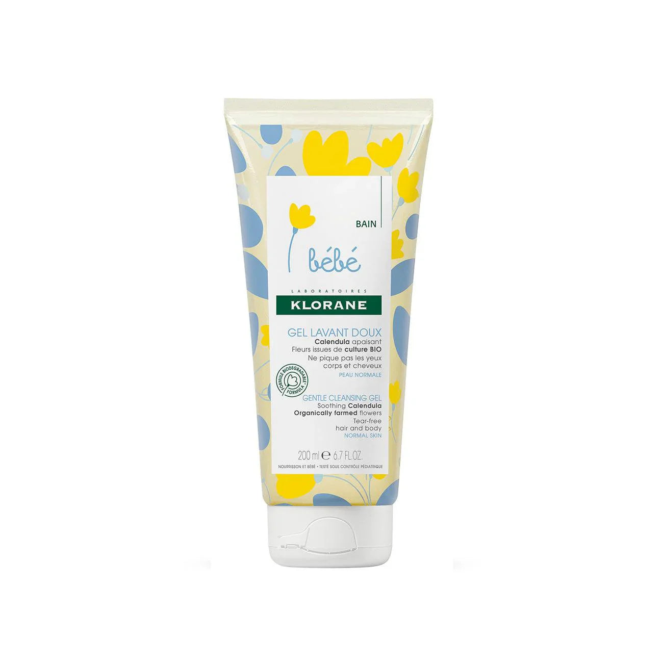 KLORANE Baby Gentle Cleansing Gel with Soothing Calendula from Organically Farmed Flowers - Normal Skin - Medaid International