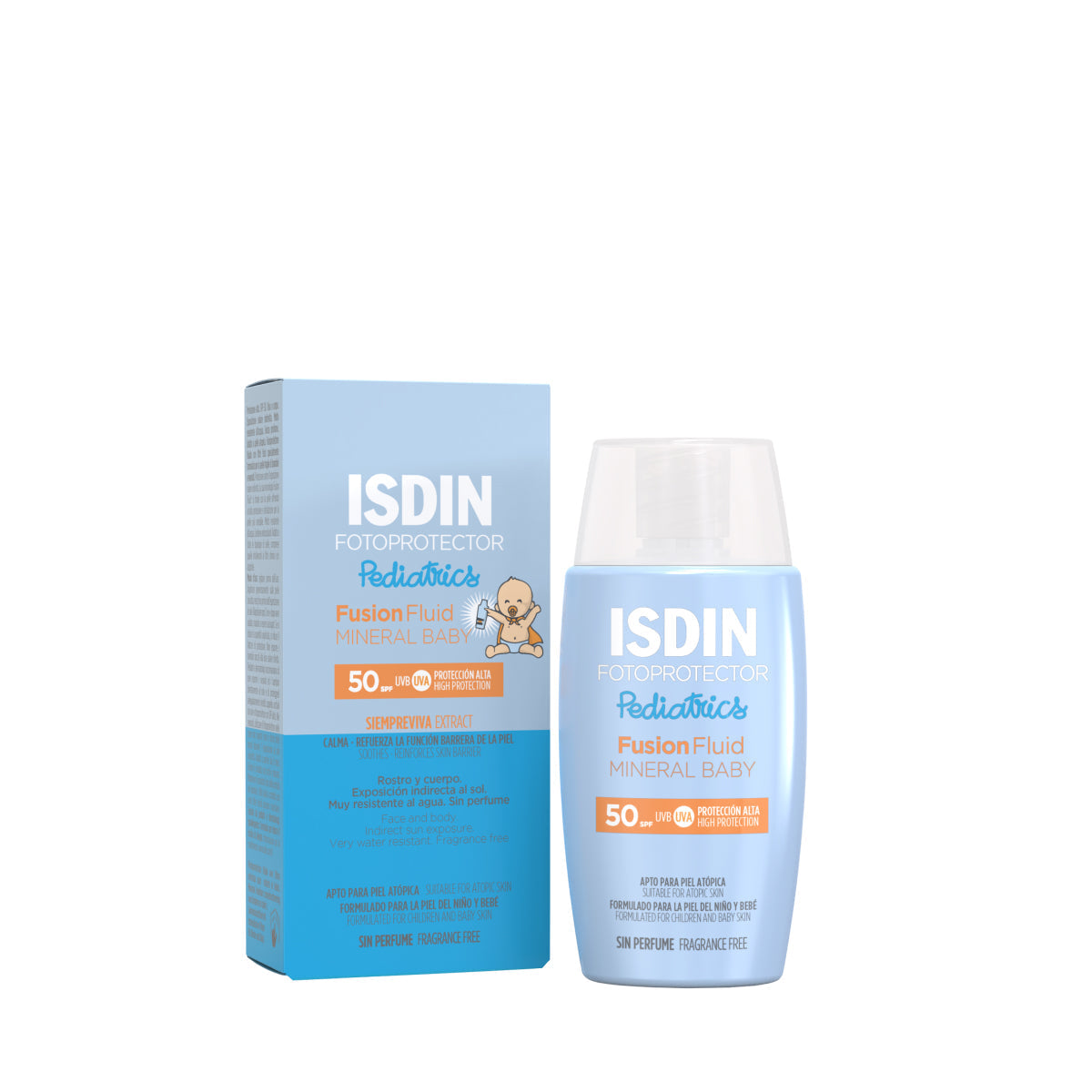 Isdin Fotoprotector Pediatrics Fusion Fluid Mineral Baby SPF 50 - Medaid