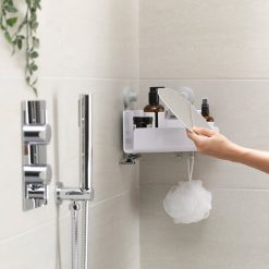 Joseph Joseph EasyStore Corner Shower Shelf with Removable Mirror - Medaid International