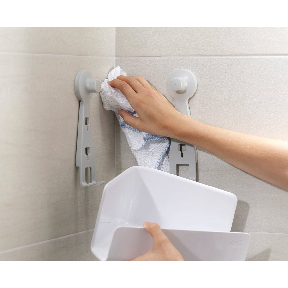 Joseph Joseph EasyStore Corner Shower Shelf with Removable Mirror - Medaid International